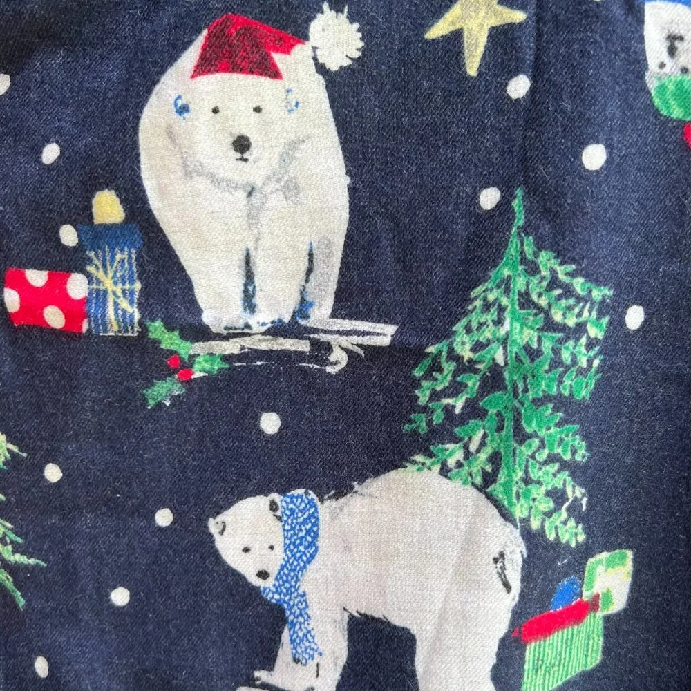 JOYSPUN Womens Christmas Flannel Lounge Pants Polar Bears Print Size 3X NEW
